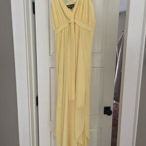 "Single" Yellow Maxi Length Strappy Dress - size M